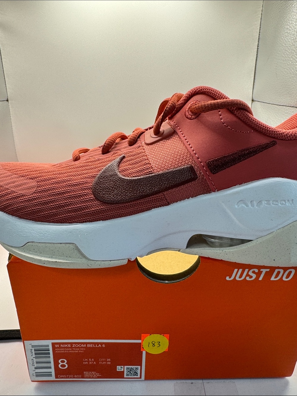 Nike Kids Coral/White Air Zoom Bella Sneaker